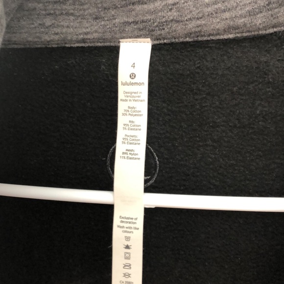 Lululemon Radiant Jacket II Core Dark Grey Heathered size 4 full zip up pockets - Picture 8 of 10